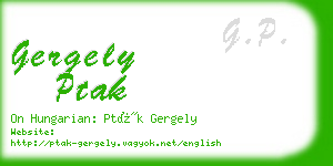 gergely ptak business card